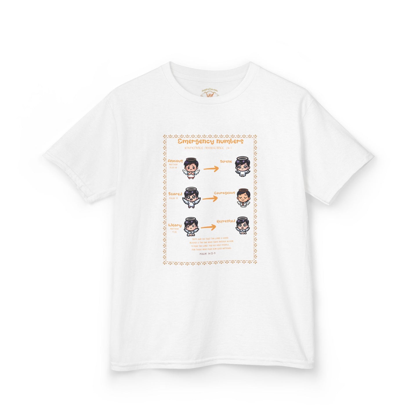 Kids T‑Shirt — Funny Emoji Face Evolution Diagram (Cute Instructional Design)