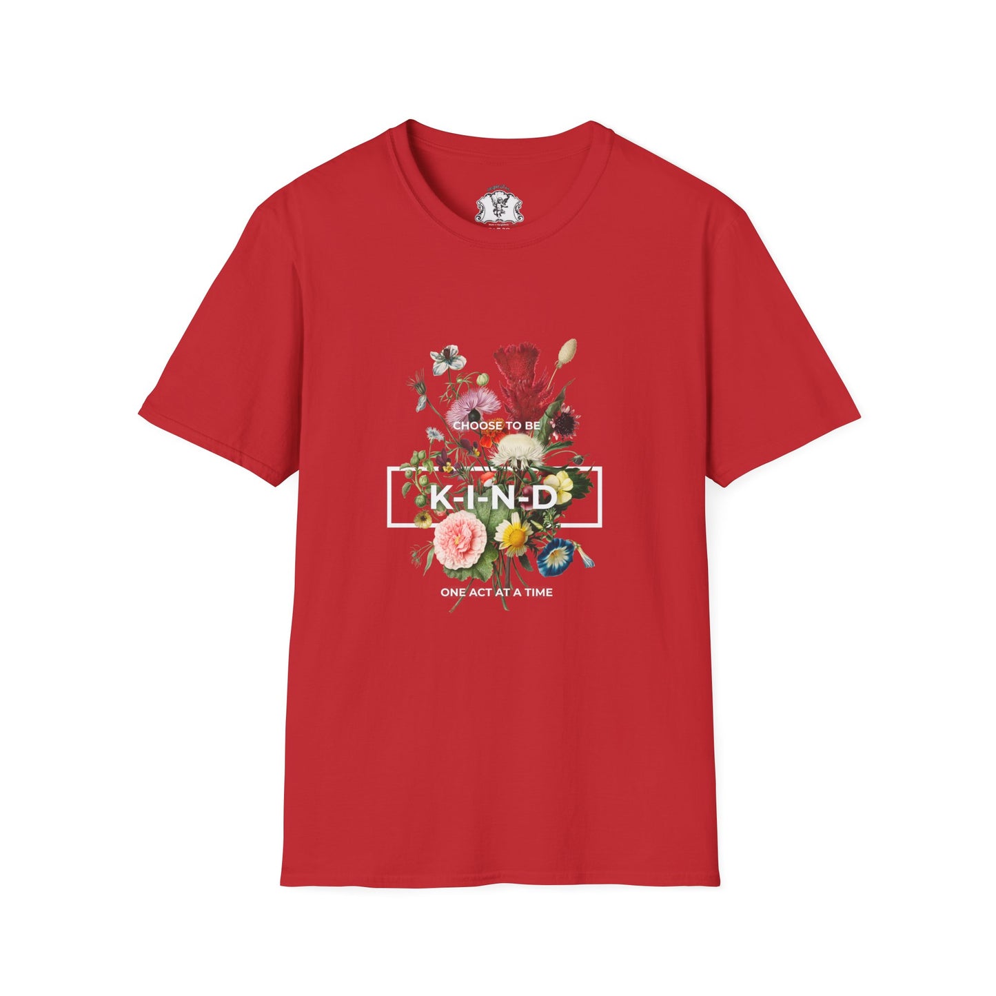 Kind Floral T-Shirt — Vintage Botanical 'KIND' Graphic Tee