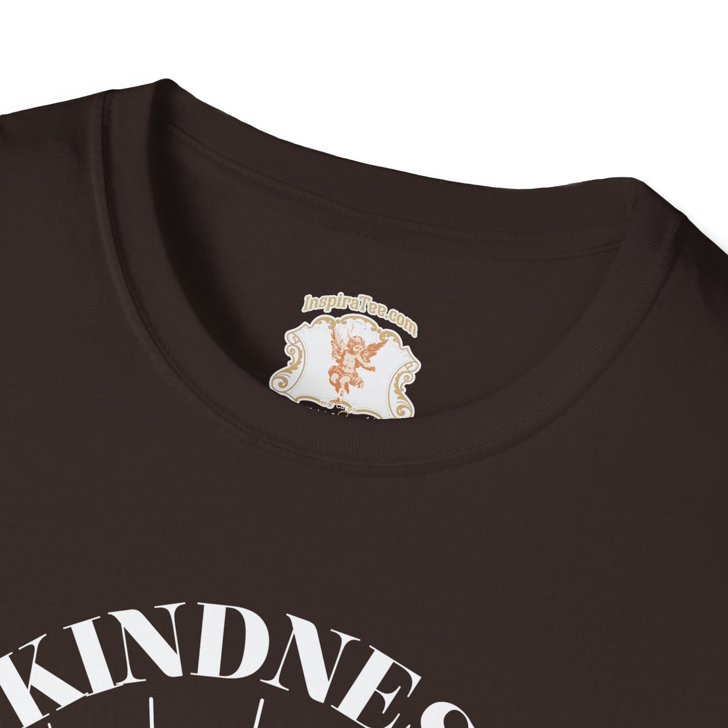 Cherub Statue Graphic Tee — 'Kindness is free' Vintage Angel T-Shirt