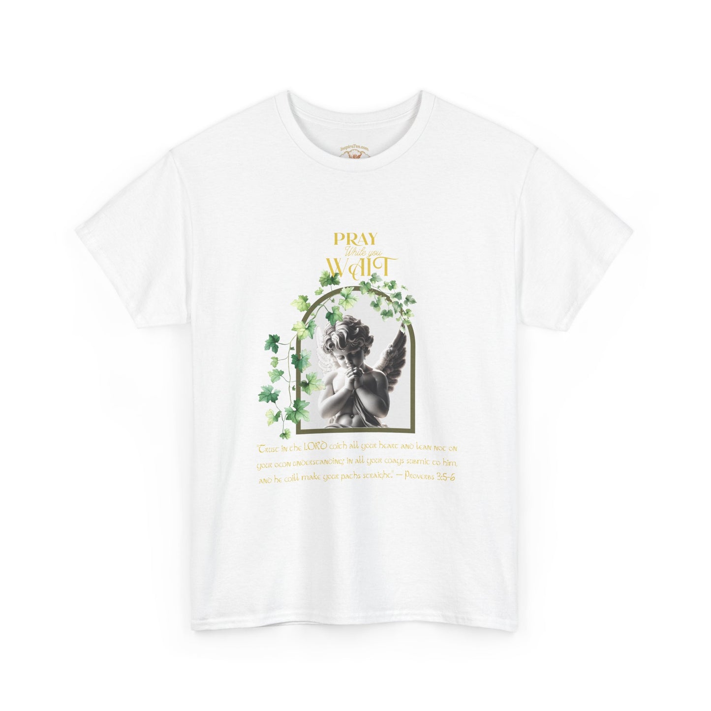 Angel Illustration Tee — "Pray for Me" Vintage Cherub Graphic T‑Shirt