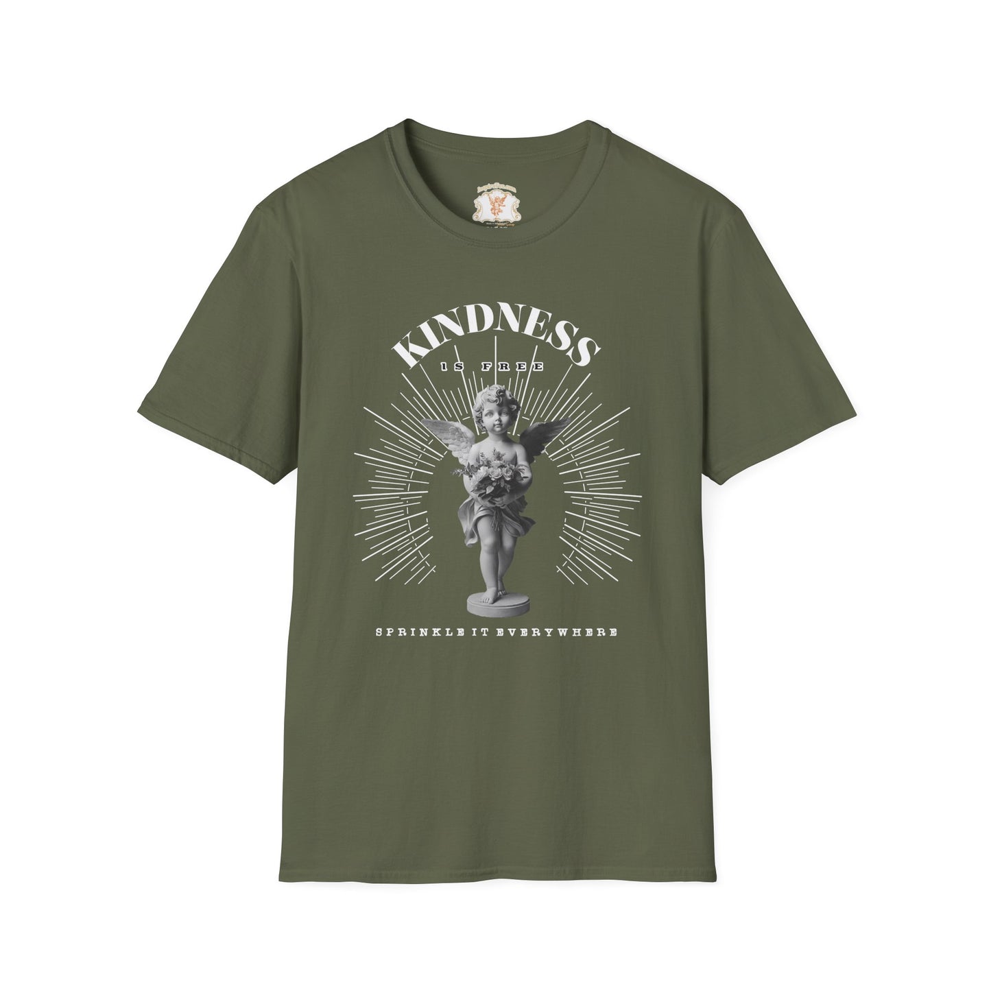 Green t-shirt with a mole in a beaker graphic and '1 mole/L' text on a white background