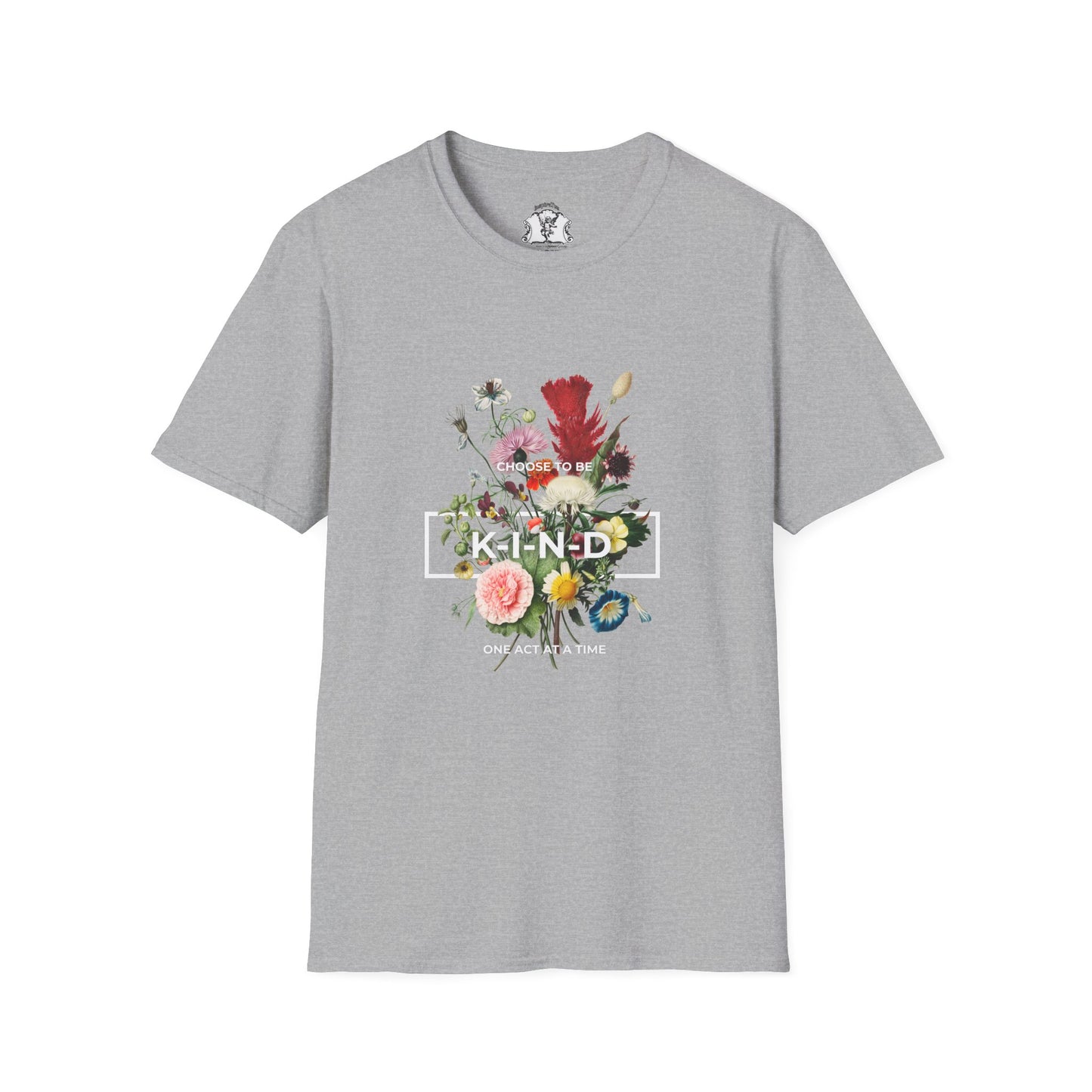 Kind Floral T-Shirt — Vintage Botanical 'KIND' Graphic Tee