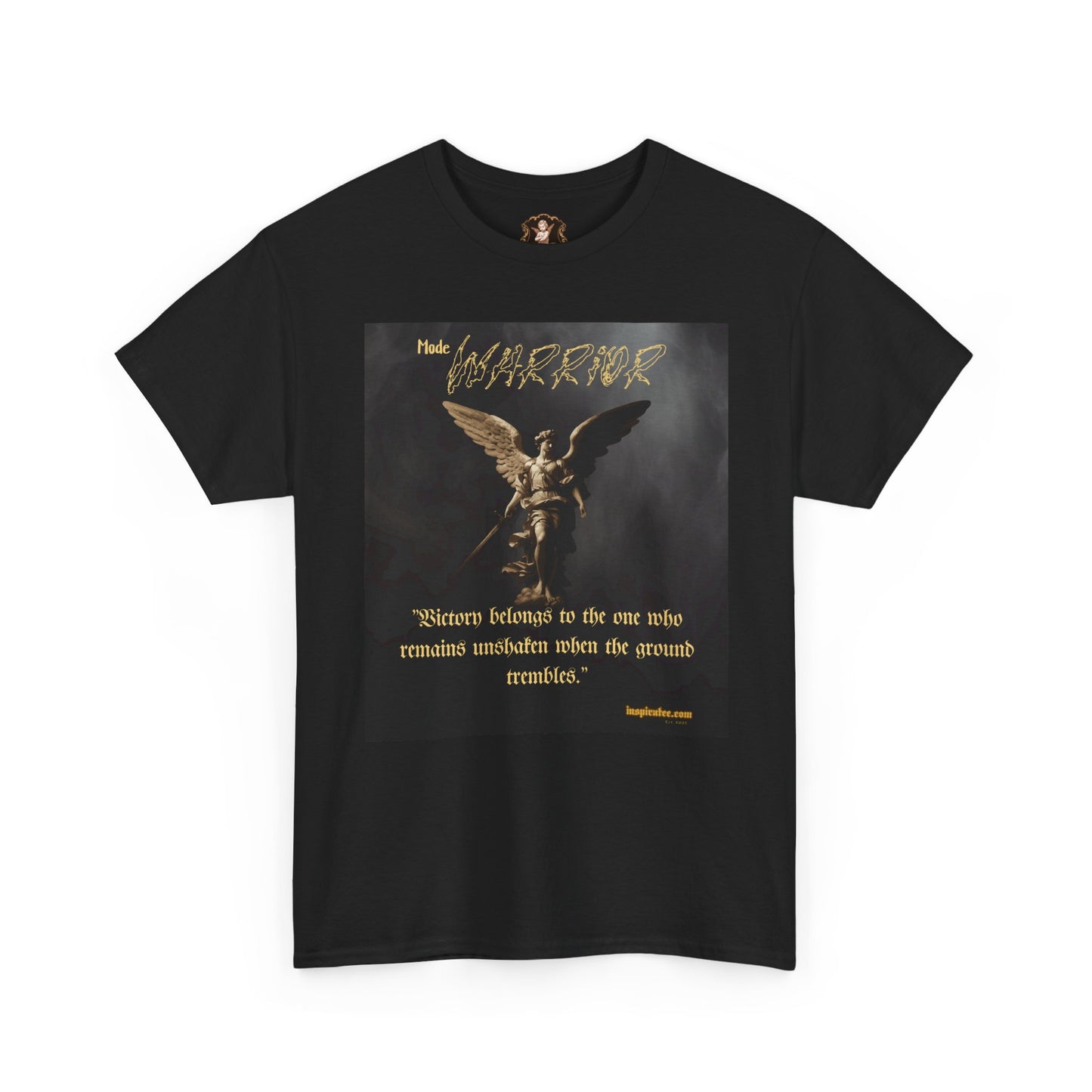 Warrior Graphic Tee — Inspirational Gothic T‑Shirt