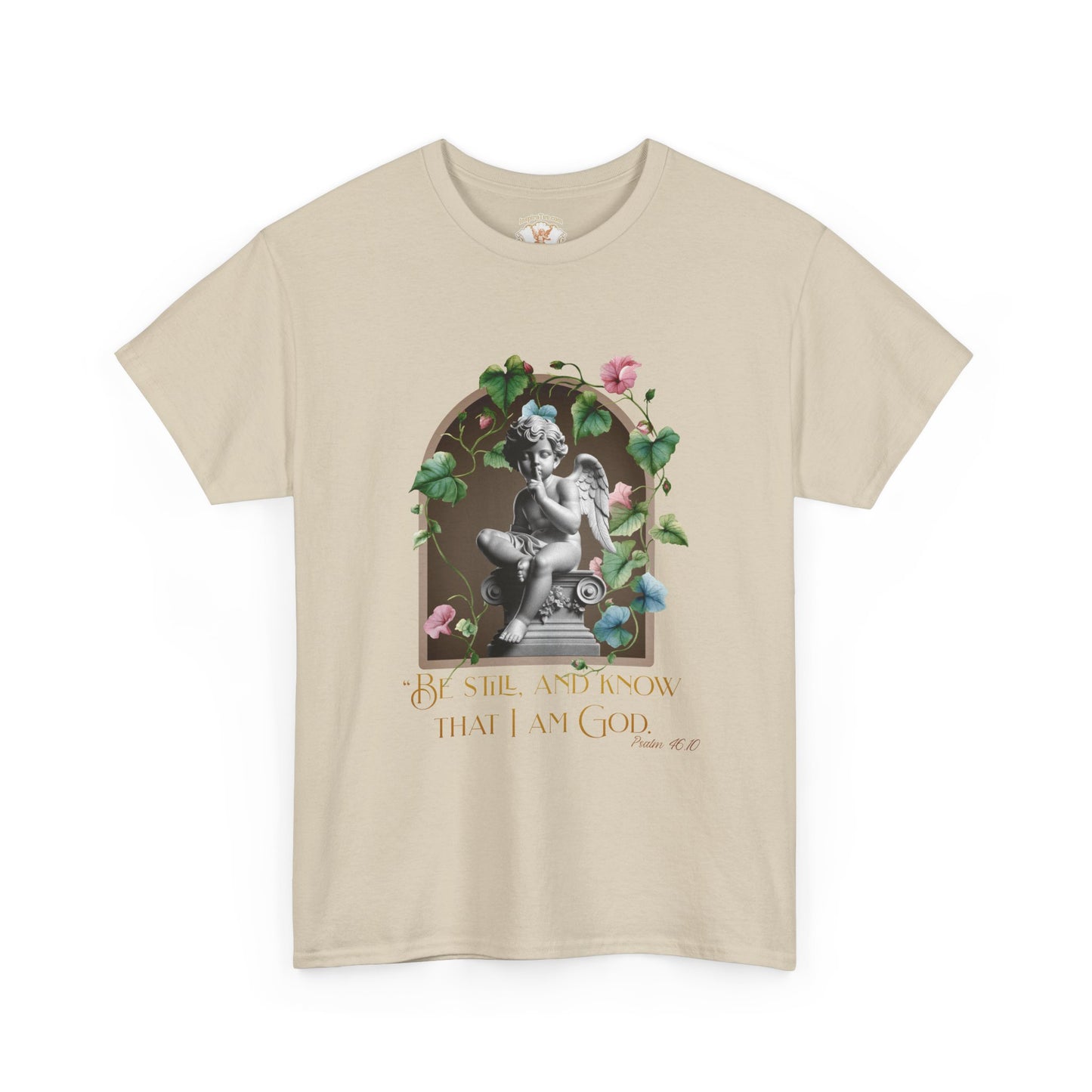 Angel Statue Graphic Tee — "Be still"