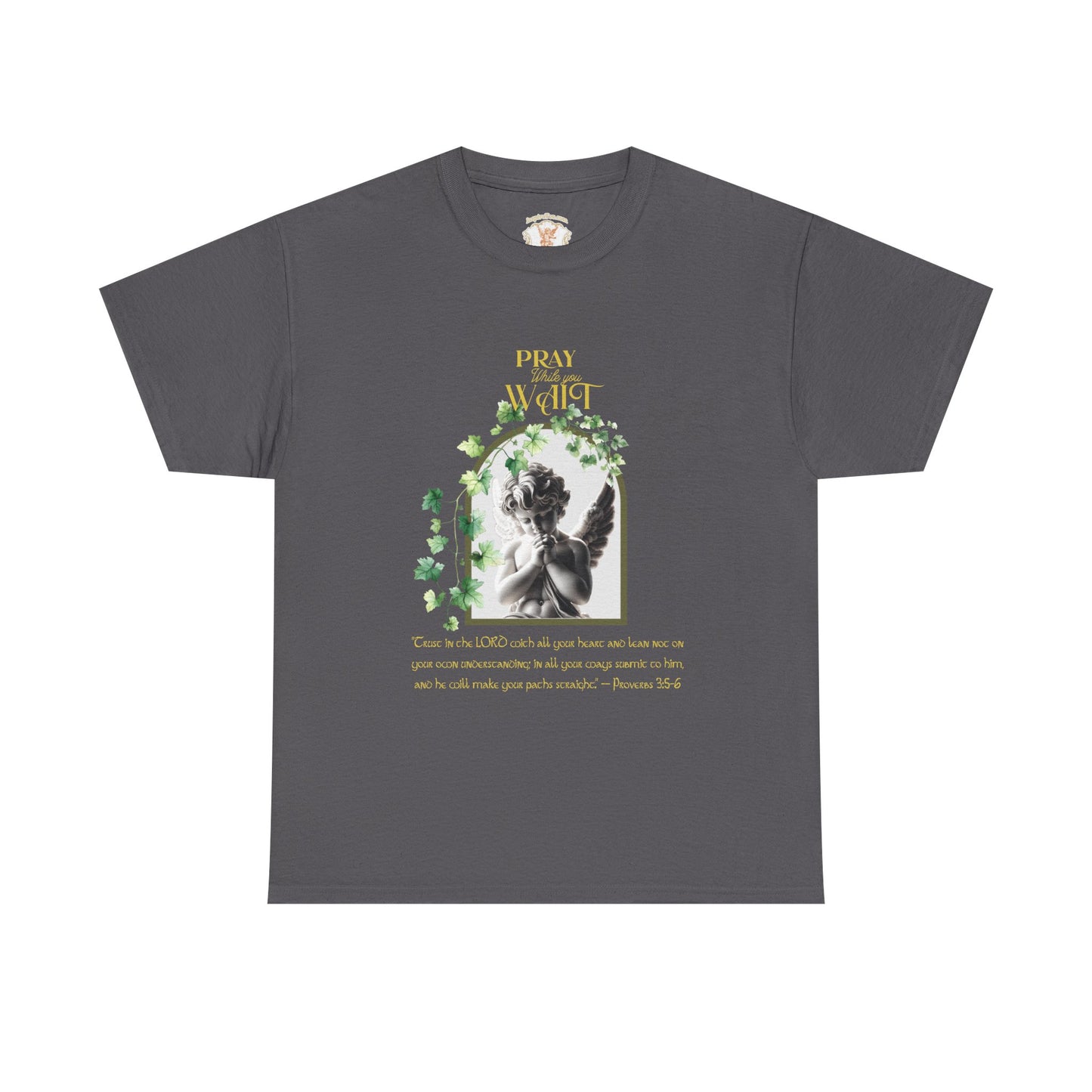 Angel Illustration Tee — "Pray for Me" Vintage Cherub Graphic T‑Shirt
