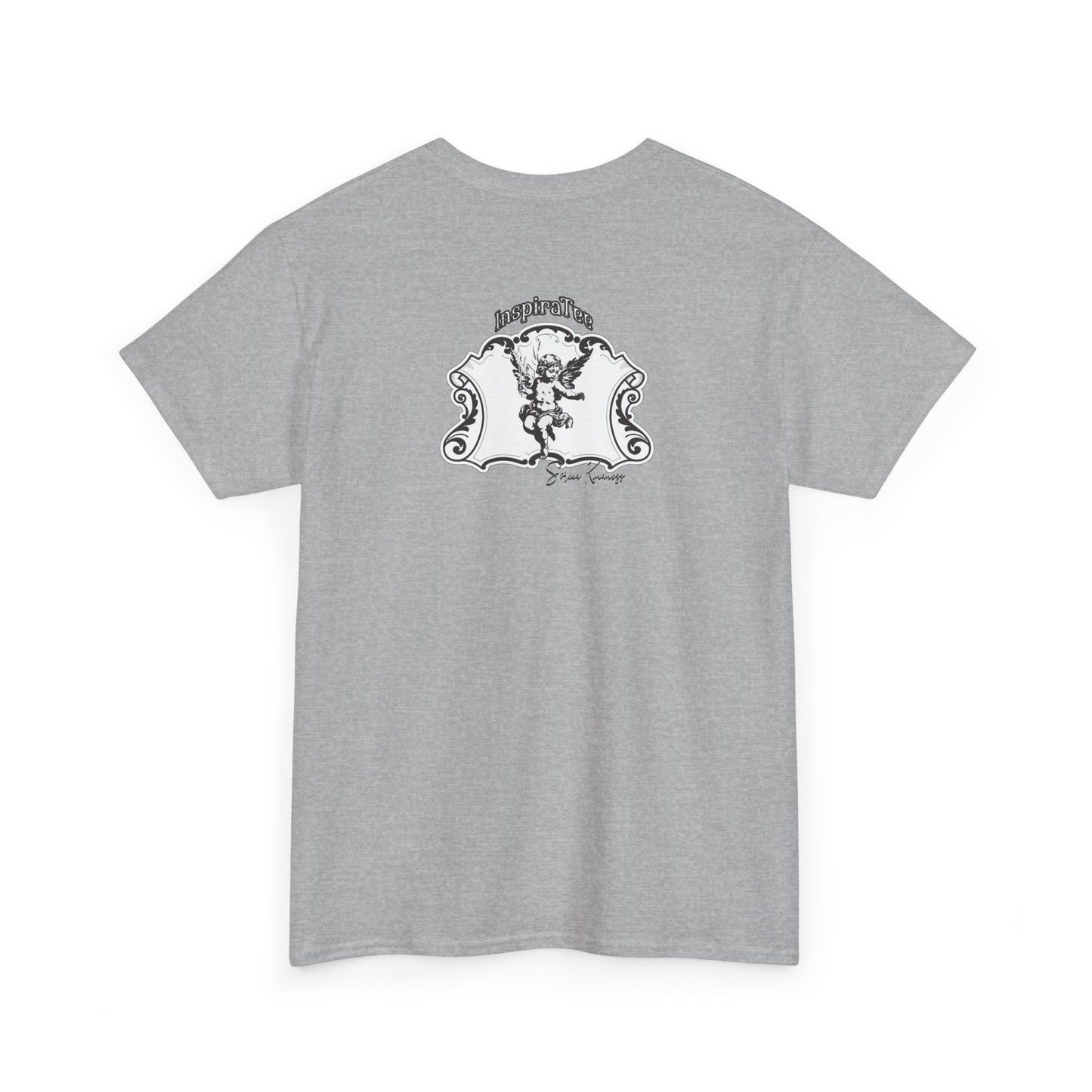 Cherub Parcel Graphic Tee — Vintage Angel Postal Label T-Shirt