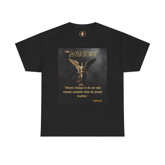 Warrior Graphic Tee — Inspirational Gothic T‑Shirt