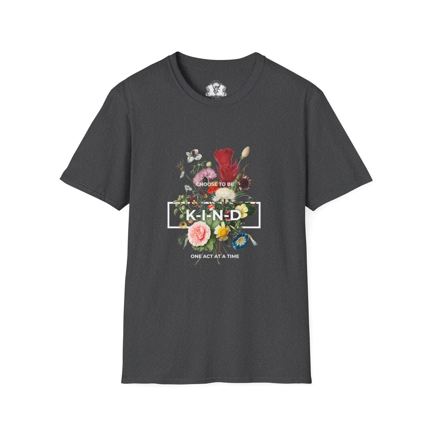 Kind Floral T-Shirt — Vintage Botanical 'KIND' Graphic Tee
