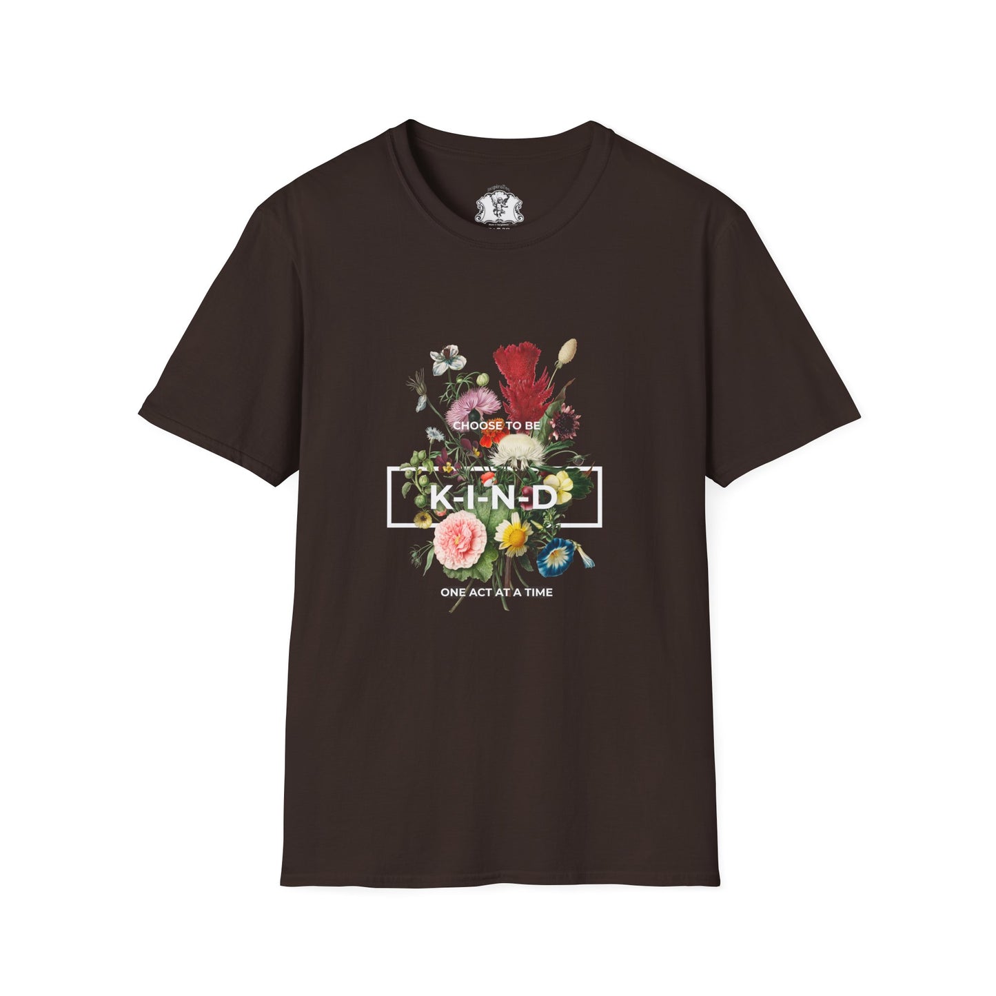 Kind Floral T-Shirt — Vintage Botanical 'KIND' Graphic Tee