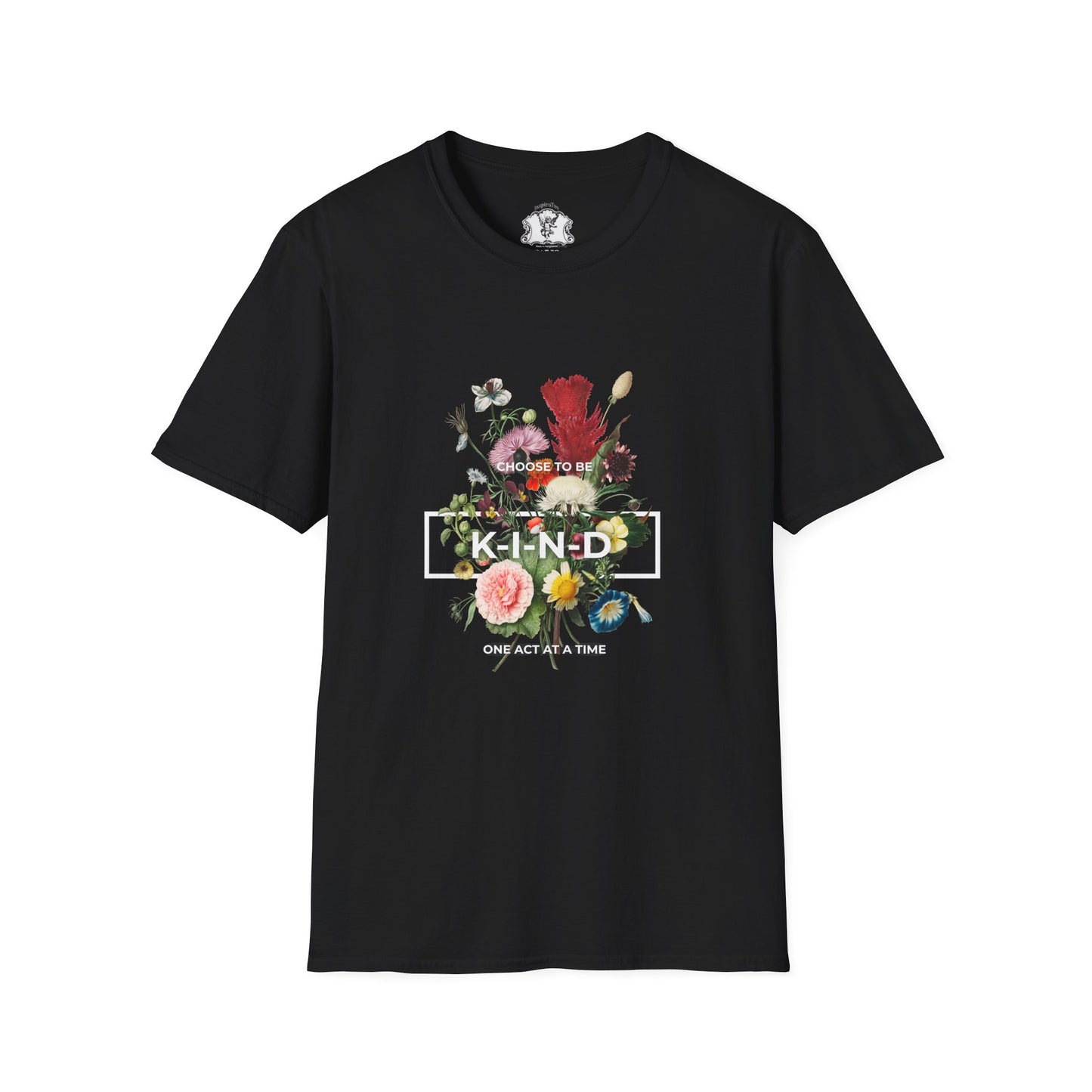 Kind Floral T-Shirt — Vintage Botanical 'KIND' Graphic Tee