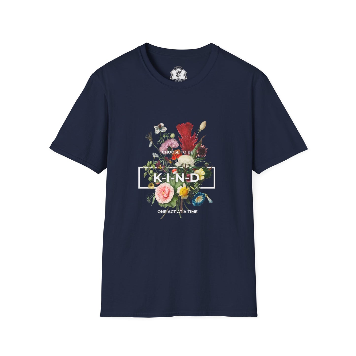 Kind Floral T-Shirt — Vintage Botanical 'KIND' Graphic Tee