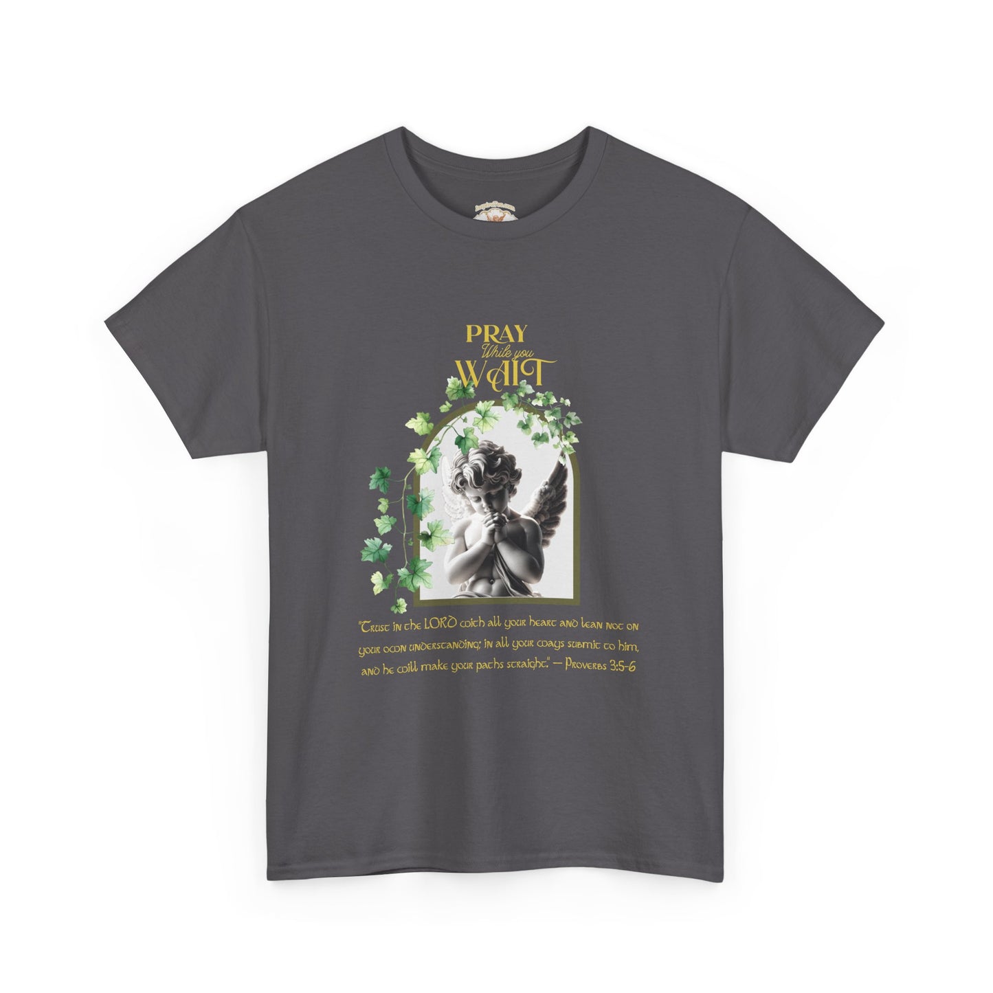 Angel Illustration Tee — "Pray for Me" Vintage Cherub Graphic T‑Shirt