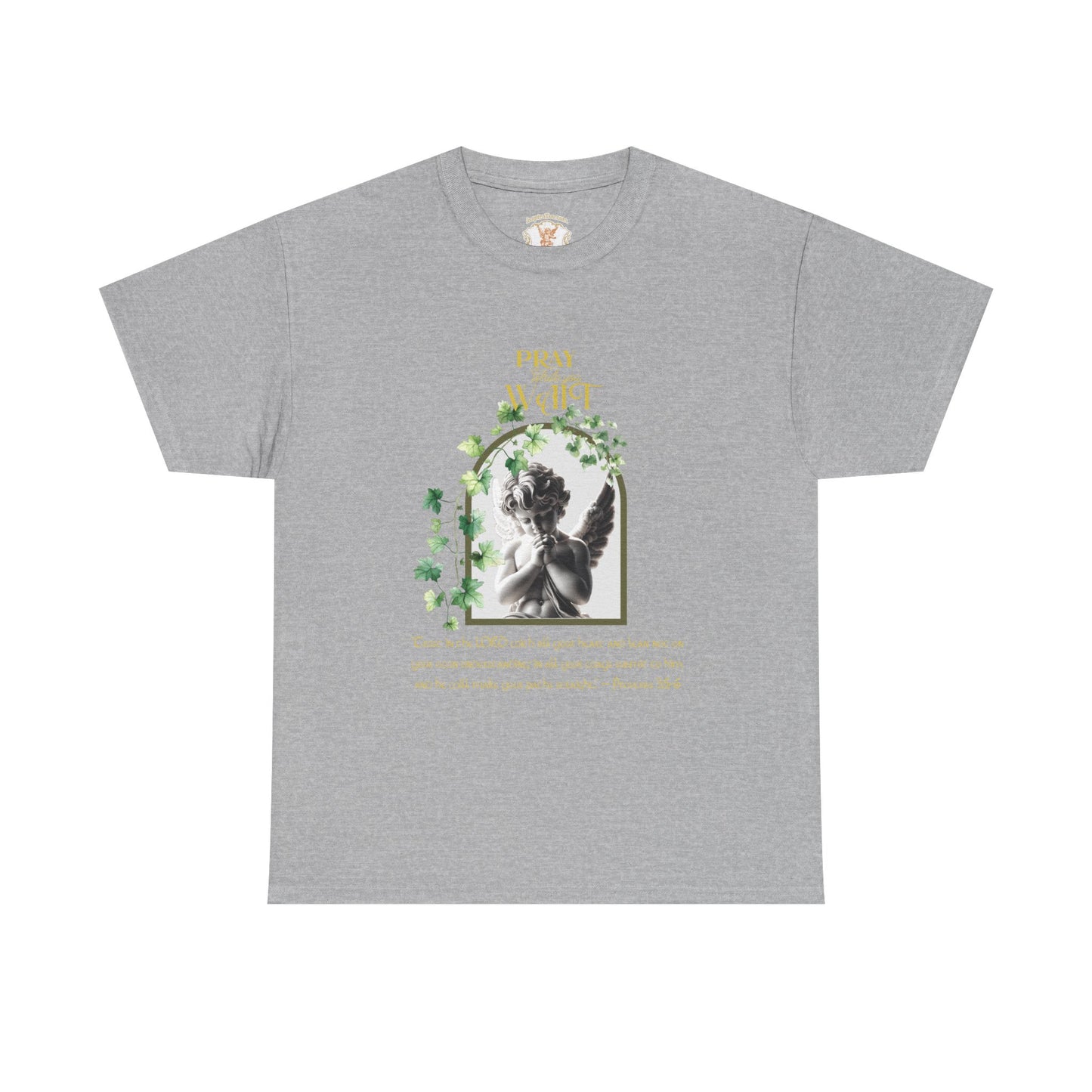 Angel Illustration Tee — "Pray for Me" Vintage Cherub Graphic T‑Shirt