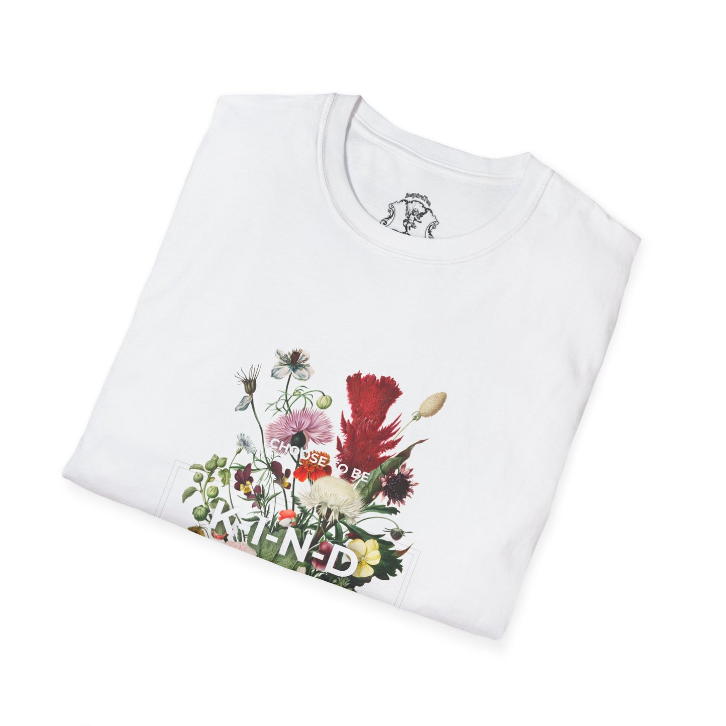 Kind Floral T-Shirt — Vintage Botanical 'KIND' Graphic Tee