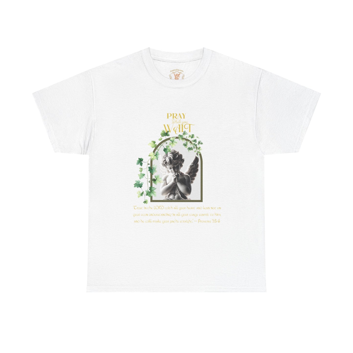 Angel Illustration Tee — "Pray for Me" Vintage Cherub Graphic T‑Shirt