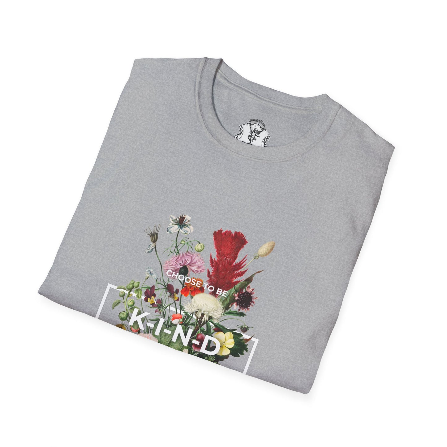 Kind Floral T-Shirt — Vintage Botanical 'KIND' Graphic Tee