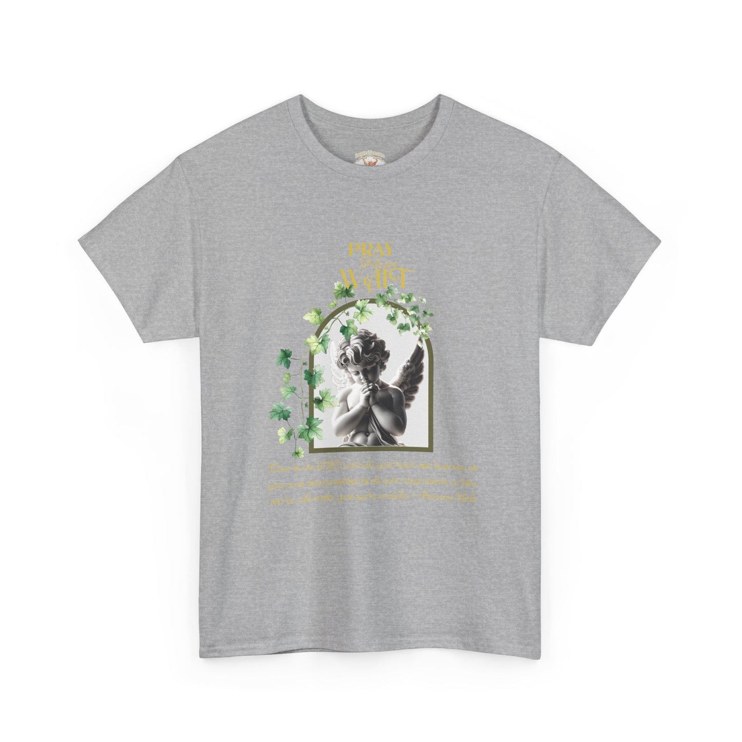 Angel Illustration Tee — "Pray for Me" Vintage Cherub Graphic T‑Shirt