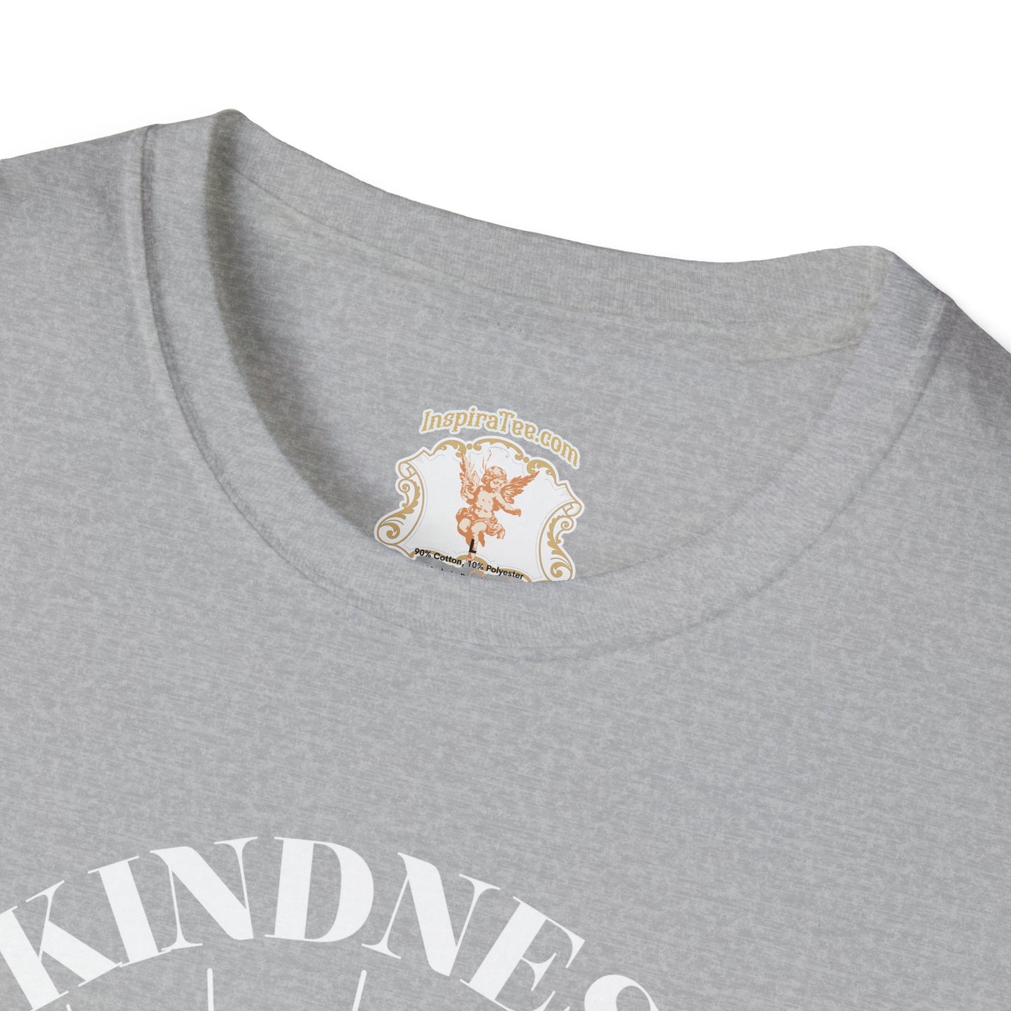 Cherub Statue Graphic Tee — 'Kindness is free' Vintage Angel T-Shirt