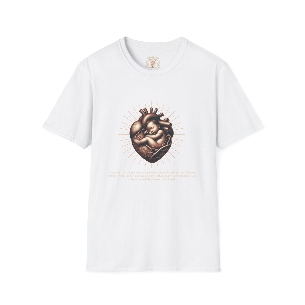 Baby in Heart Graphic Tee — ‘Protect the Vulnerable’ Pro-Life Catholic Devotional Shirt